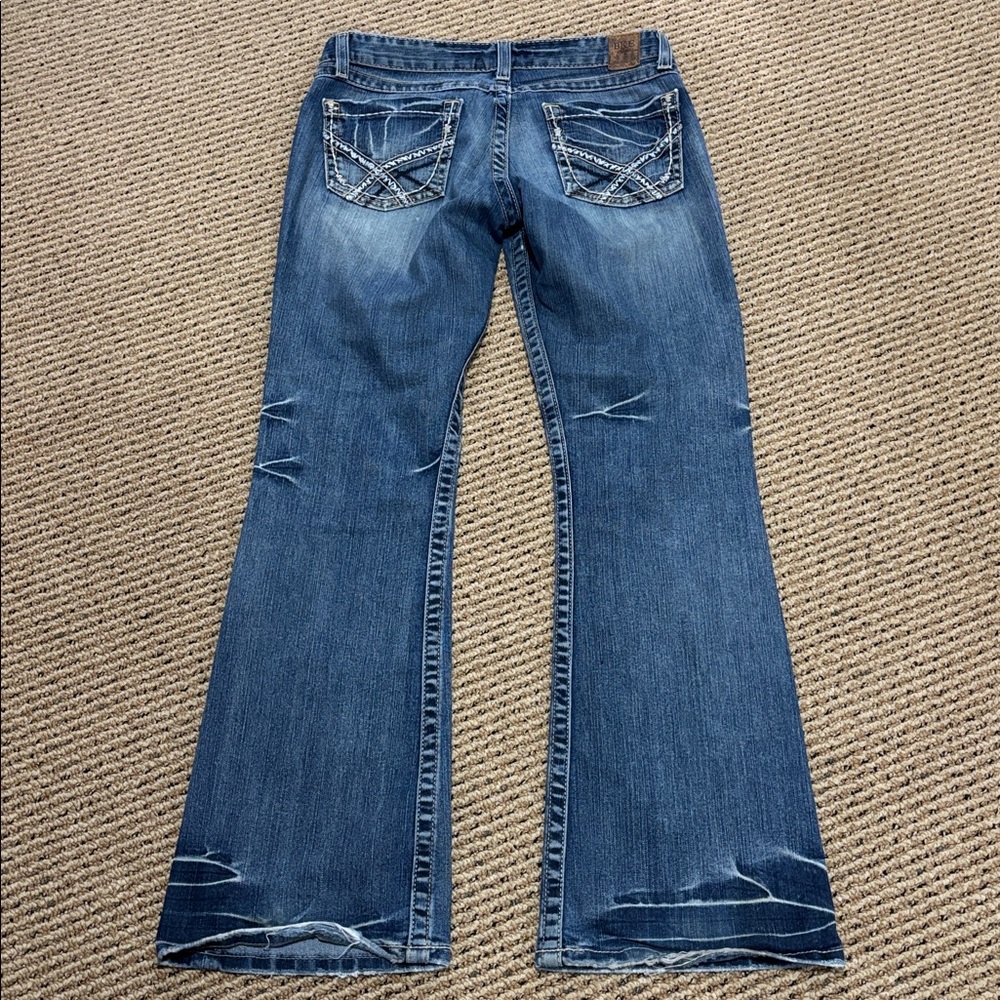 BKE Flare Wide Leg Blue Jeans - Picture 3 of 10